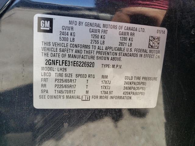 Photo 12 VIN: 2GNFLFE31E6226920 - CHEVROLET EQUINOX LT 