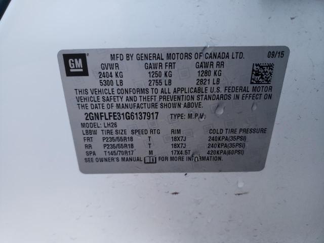 Photo 12 VIN: 2GNFLFE31G6137917 - CHEVROLET EQUINOX 