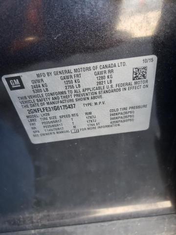 Photo 9 VIN: 2GNFLFE31G6175437 - CHEVROLET EQUINOX LT 