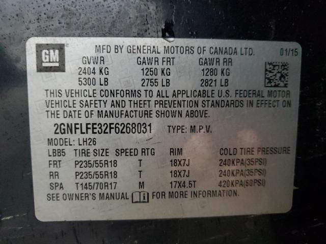 Photo 13 VIN: 2GNFLFE32F6268031 - CHEVROLET EQUINOX LT 