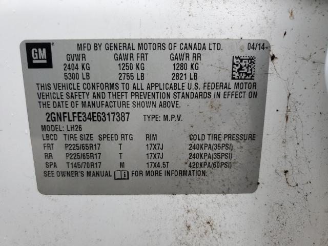 Photo 12 VIN: 2GNFLFE34E6317387 - CHEVROLET EQUINOX 