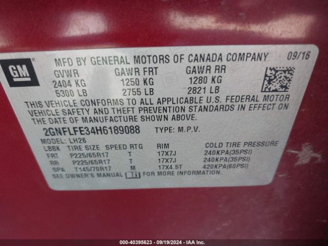 Photo 8 VIN: 2GNFLFE34H6189088 - CHEVROLET EQUINOX 