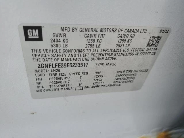 Photo 12 VIN: 2GNFLFE39E6233517 - CHEVROLET EQUINOX LT 