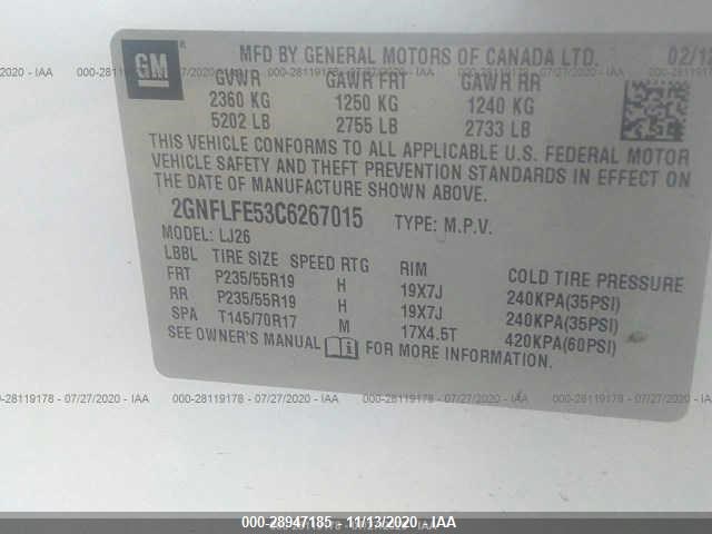 Photo 8 VIN: 2GNFLFE53C6267015 - CHEVROLET EQUINOX 