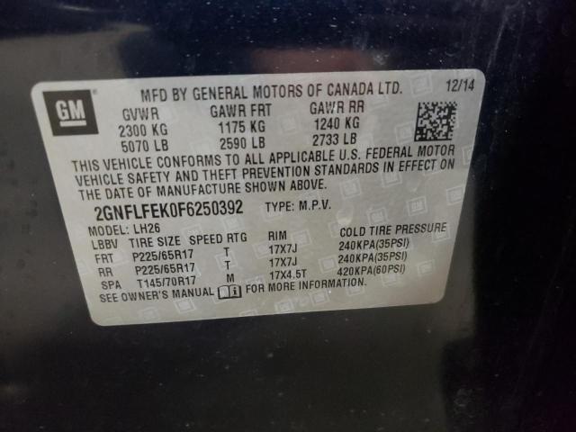 Photo 12 VIN: 2GNFLFEK0F6250392 - CHEVROLET EQUINOX 