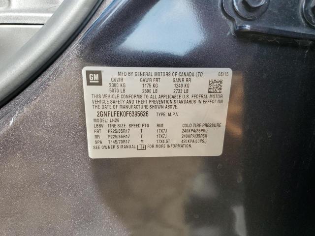 Photo 12 VIN: 2GNFLFEK0F6395626 - CHEVROLET EQUINOX LT 