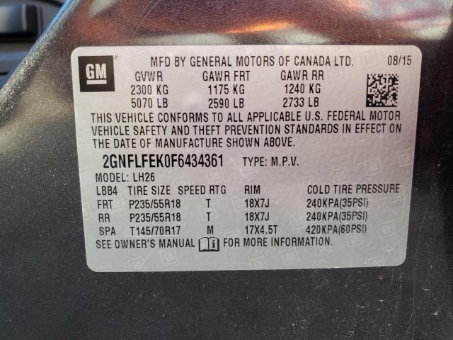 Photo 11 VIN: 2GNFLFEK0F6434361 - CHEVROLET EQUINOX 