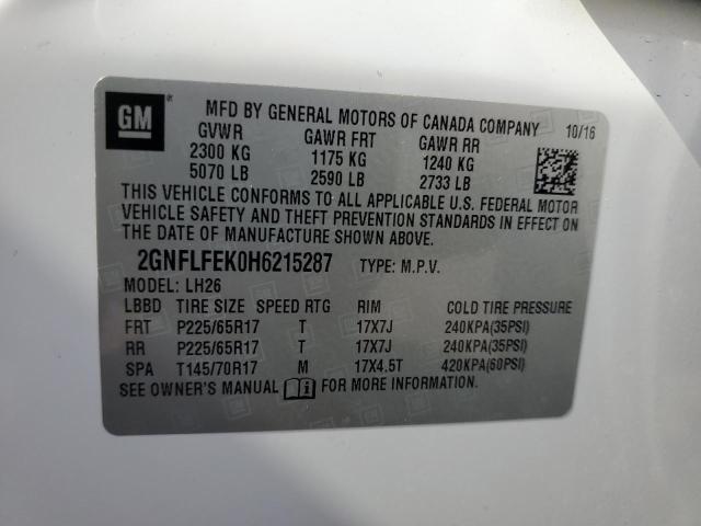 Photo 13 VIN: 2GNFLFEK0H6215287 - CHEVROLET EQUINOX LT 