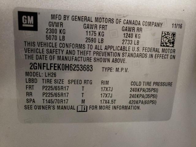 Photo 11 VIN: 2GNFLFEK0H6253683 - CHEVROLET EQUINOX 