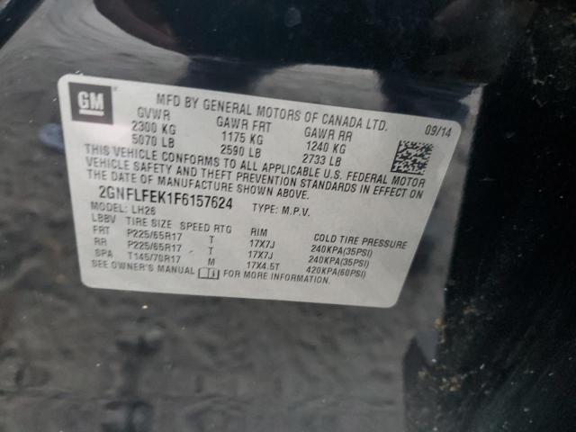 Photo 12 VIN: 2GNFLFEK1F6157624 - CHEVROLET EQUINOX LT 