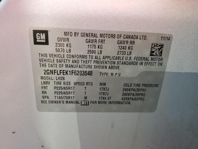 Photo 12 VIN: 2GNFLFEK1F6203548 - CHEVROLET EQUINOX 