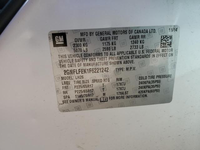 Photo 13 VIN: 2GNFLFEK1F6221242 - CHEVROLET EQUINOX 