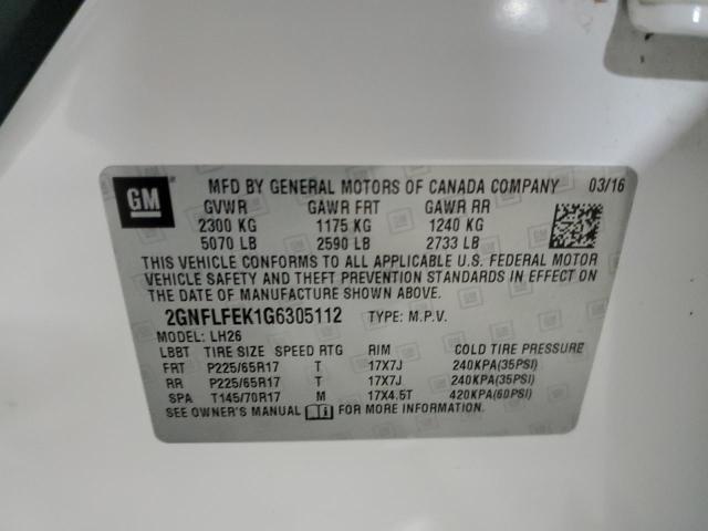 Photo 13 VIN: 2GNFLFEK1G6305112 - CHEVROLET EQUINOX LT 