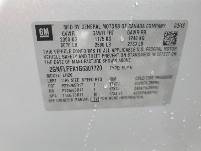 Photo 12 VIN: 2GNFLFEK1G6307720 - CHEVROLET EQUINOX 