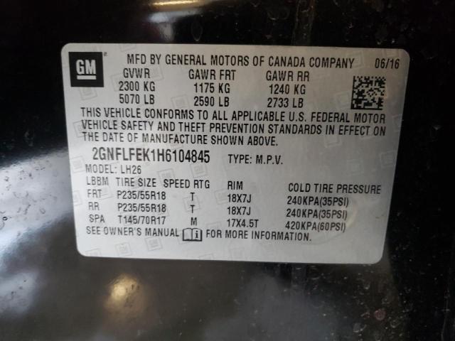 Photo 12 VIN: 2GNFLFEK1H6104845 - CHEVROLET EQUINOX LT 