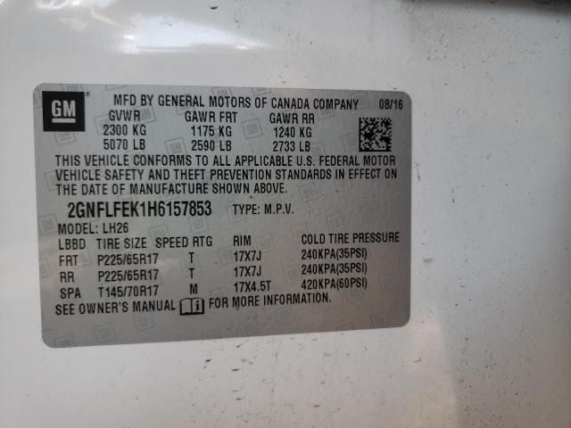 Photo 9 VIN: 2GNFLFEK1H6157853 - CHEVROLET EQUINOX LT 