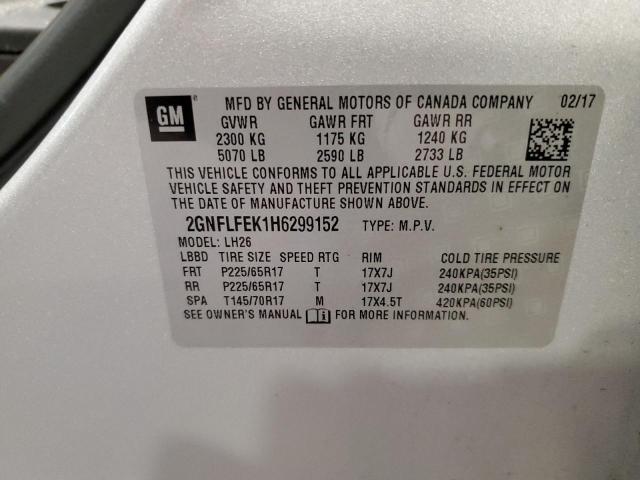 Photo 13 VIN: 2GNFLFEK1H6299152 - CHEVROLET EQUINOX LT 