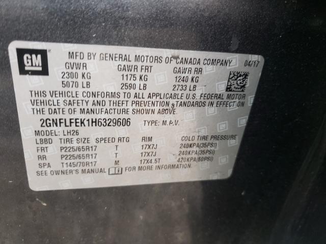 Photo 9 VIN: 2GNFLFEK1H6329606 - CHEVROLET EQUINOX LT 