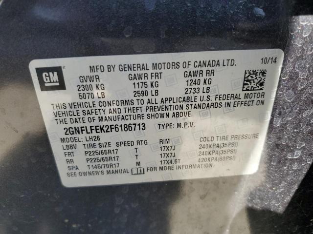 Photo 12 VIN: 2GNFLFEK2F6186713 - CHEVROLET EQUINOX 