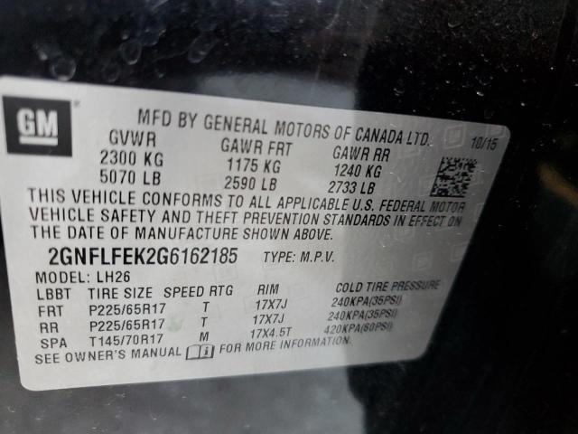 Photo 12 VIN: 2GNFLFEK2G6162185 - CHEVROLET EQUINOX LT 