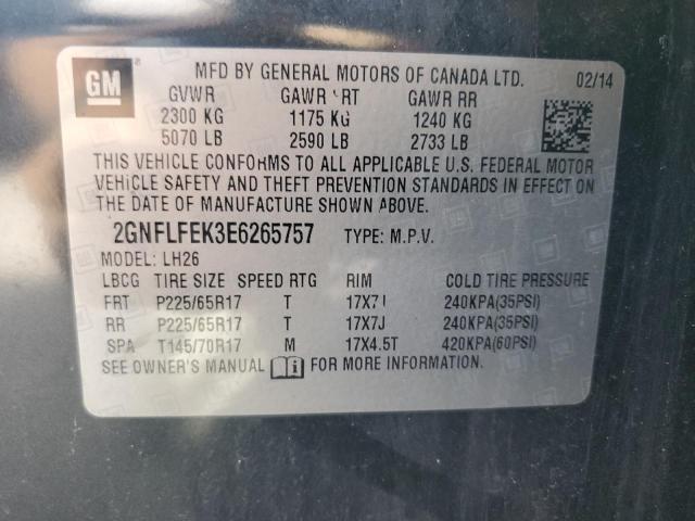 Photo 12 VIN: 2GNFLFEK3E6265757 - CHEVROLET EQUINOX LT 