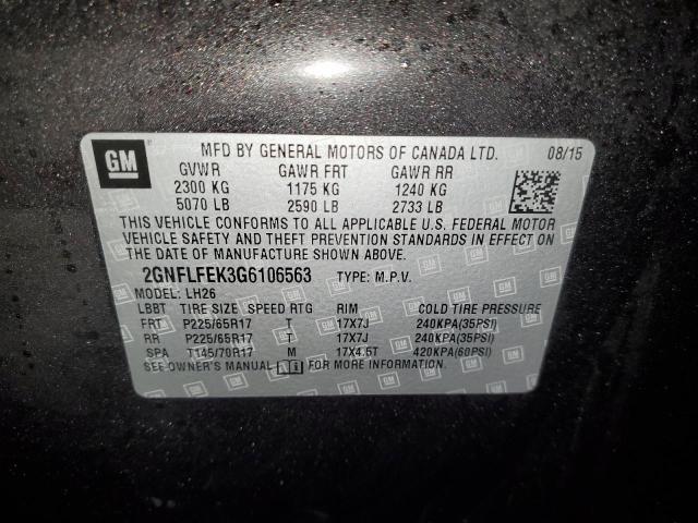 Photo 12 VIN: 2GNFLFEK3G6106563 - CHEVROLET EQUINOX LT 