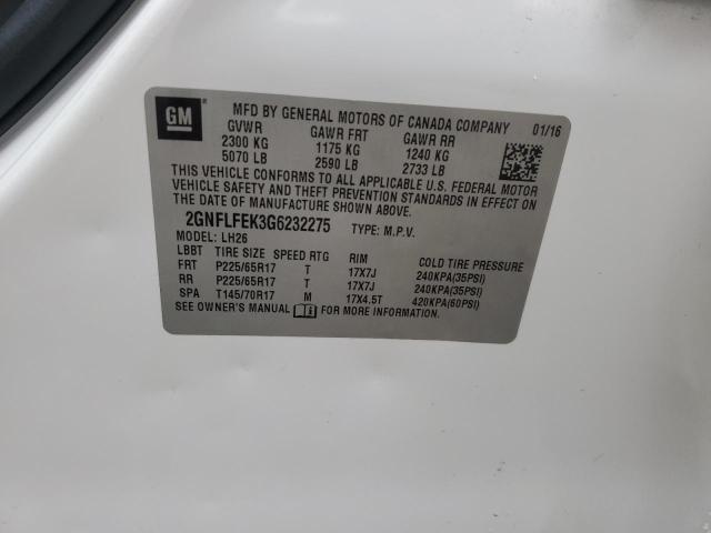 Photo 12 VIN: 2GNFLFEK3G6232275 - CHEVROLET EQUINOX 