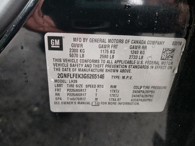 Photo 12 VIN: 2GNFLFEK3G6265146 - CHEVROLET EQUINOX LT 