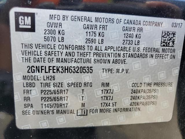 Photo 12 VIN: 2GNFLFEK3H6320535 - CHEVROLET EQUINOX 