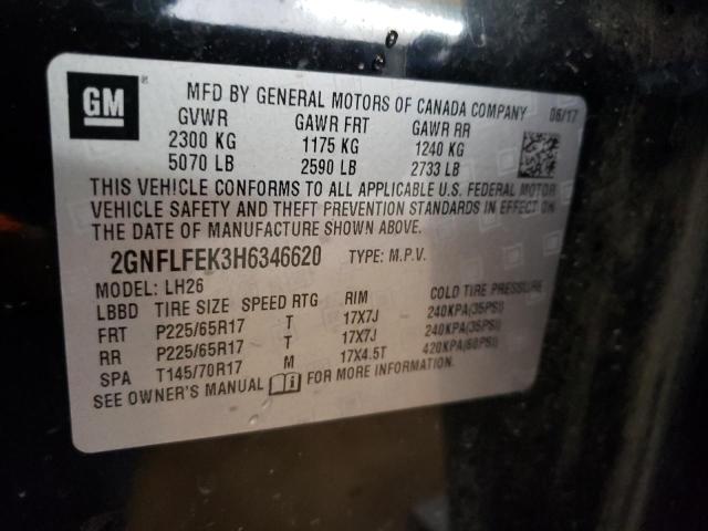 Photo 12 VIN: 2GNFLFEK3H6346620 - CHEVROLET EQUINOX LT 