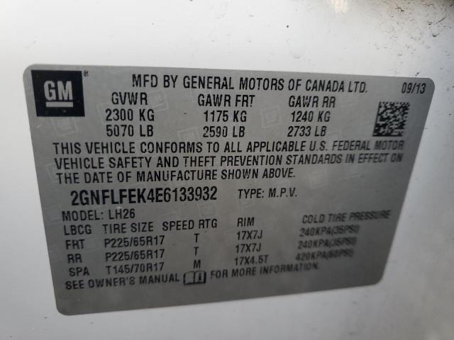 Photo 13 VIN: 2GNFLFEK4E6133932 - CHEVROLET EQUINOX LT 