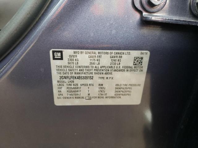 Photo 12 VIN: 2GNFLFEK4E6309152 - CHEVROLET EQUINOX LT 