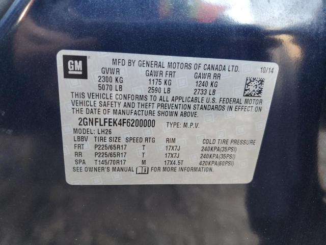 Photo 13 VIN: 2GNFLFEK4F6200000 - CHEVROLET EQUINOX LT 