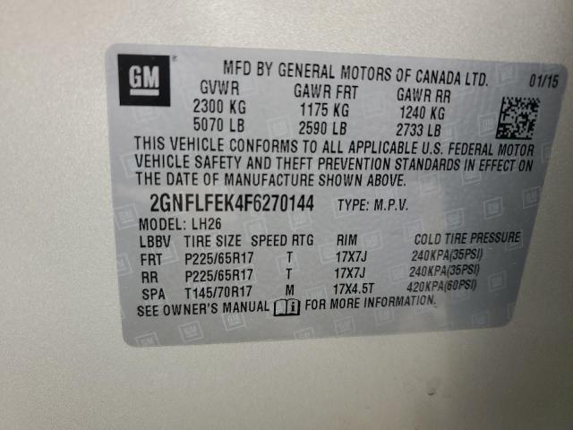 Photo 12 VIN: 2GNFLFEK4F6270144 - CHEVROLET EQUINOX LT 