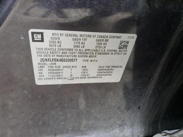 Photo 11 VIN: 2GNFLFEK4G6200077 - CHEVROLET EQUINOX LT 