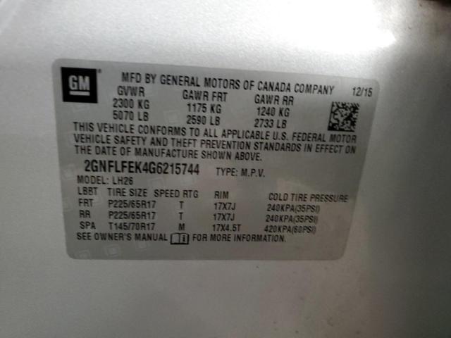 Photo 11 VIN: 2GNFLFEK4G6215744 - CHEVROLET EQUINOX 