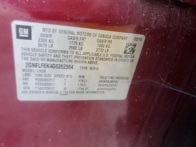 Photo 11 VIN: 2GNFLFEK4G6262384 - CHEVROLET EQUINOX 