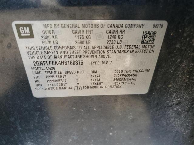 Photo 13 VIN: 2GNFLFEK4H6160875 - CHEVROLET EQUINOX LT 