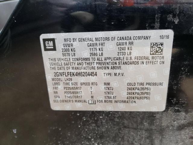 Photo 12 VIN: 2GNFLFEK4H6204454 - CHEVROLET EQUINOX LT 