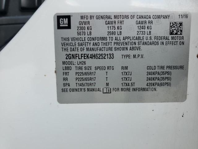 Photo 12 VIN: 2GNFLFEK4H6252133 - CHEVROLET EQUINOX LT 