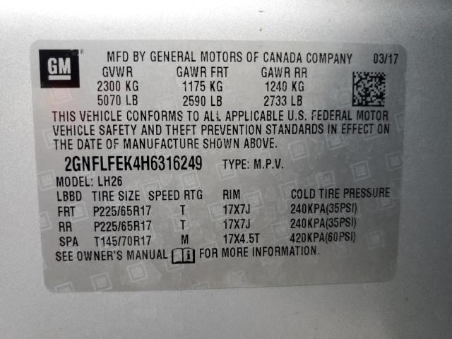 Photo 13 VIN: 2GNFLFEK4H6316249 - CHEVROLET EQUINOX 