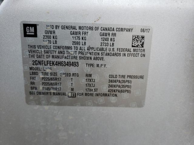 Photo 13 VIN: 2GNFLFEK4H6349493 - CHEVROLET EQUINOX LT 