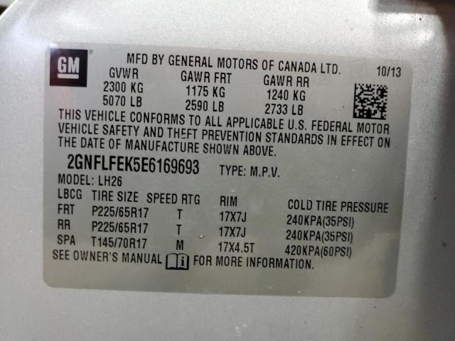 Photo 12 VIN: 2GNFLFEK5E6169693 - CHEVROLET EQUINOX LT 