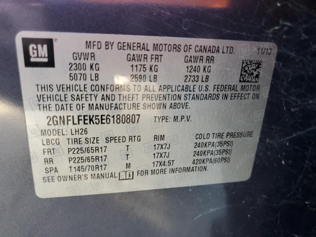 Photo 13 VIN: 2GNFLFEK5E6180807 - CHEVROLET EQUINOX LT 