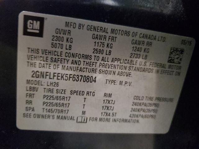 Photo 13 VIN: 2GNFLFEK5F6370804 - CHEVROLET EQUINOX LT 