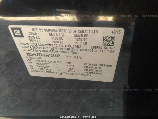 Photo 8 VIN: 2GNFLFEK5G6153142 - CHEVROLET EQUINOX 