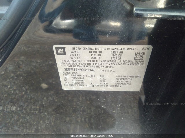 Photo 8 VIN: 2GNFLFEK5G6255640 - CHEVROLET EQUINOX 