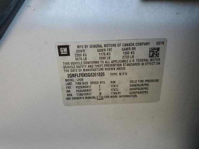 Photo 11 VIN: 2GNFLFEK5G6261826 - CHEVROLET EQUINOX LT 