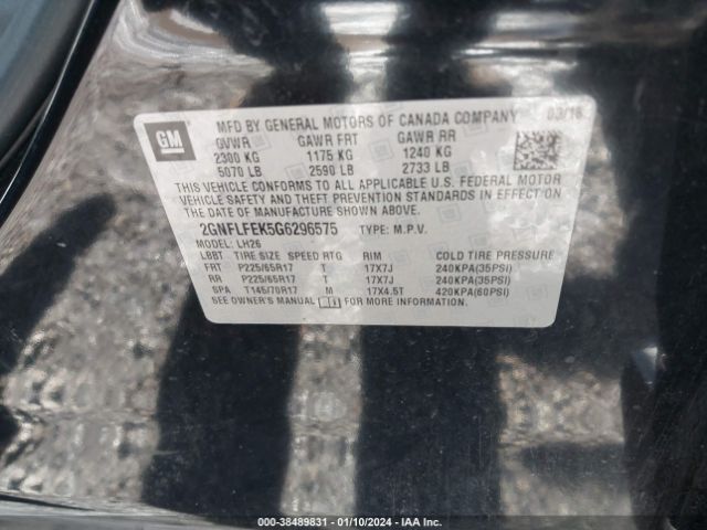 Photo 8 VIN: 2GNFLFEK5G6296575 - CHEVROLET EQUINOX 