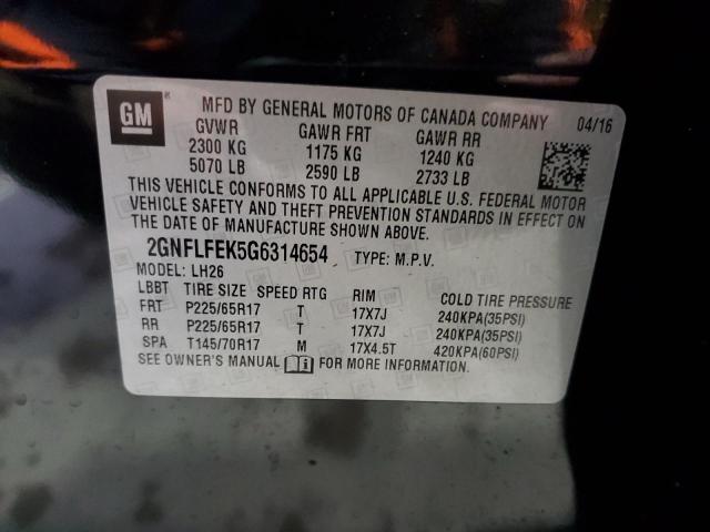 Photo 12 VIN: 2GNFLFEK5G6314654 - CHEVROLET EQUINOX LT 